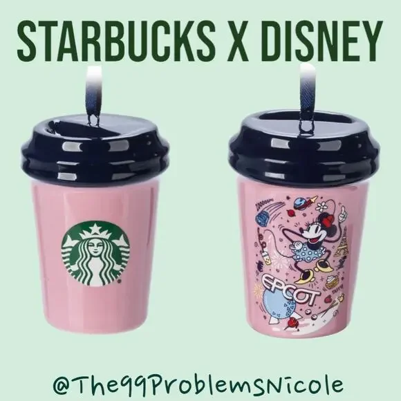 Starbucks Disney Epcot Porcelain Tumbler and Ornament Set